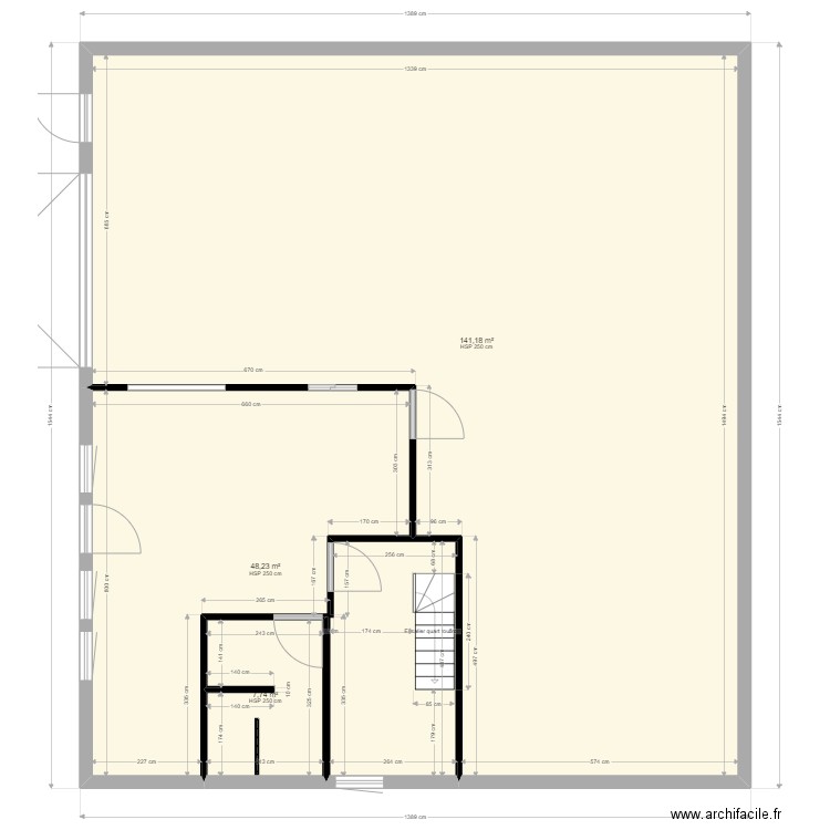 plan batiment nue apres travaux. Plan de 0 pièce et 0 m2