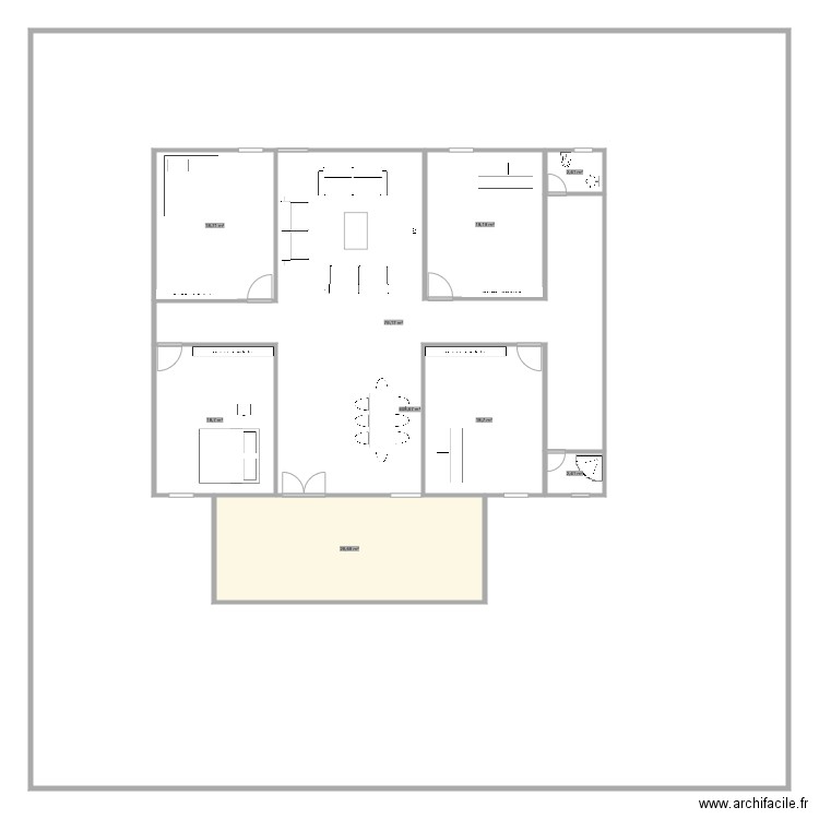 Maison Zahak. Plan de 9 pièces et 798 m2