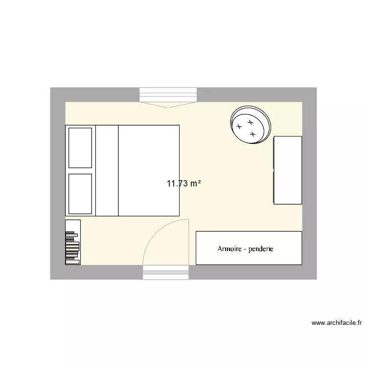 Chambre Diane. Plan de 