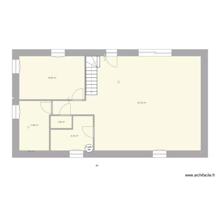 frank essai1. Plan de 5 pièces et 88 m²