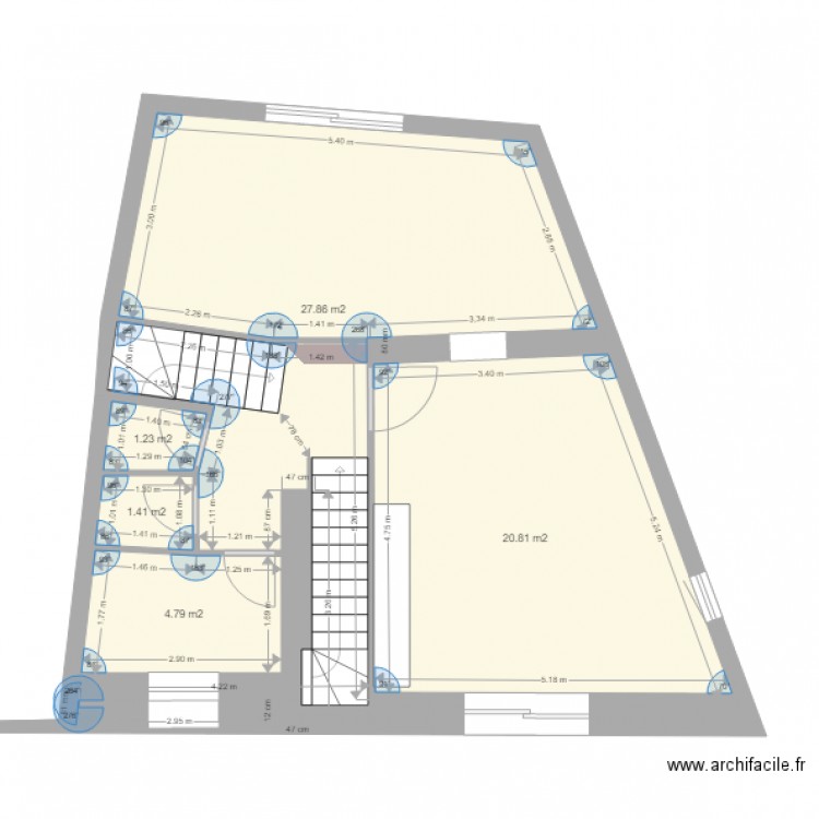maison steph. Plan de 12 pièces et 233 m2