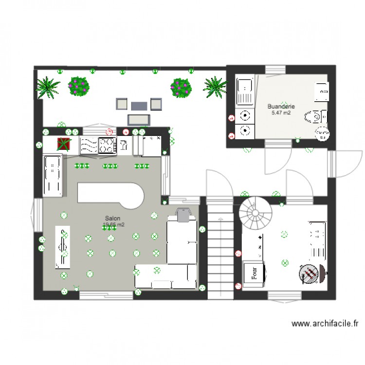 1er etage. Plan de 0 pièce et 0 m2