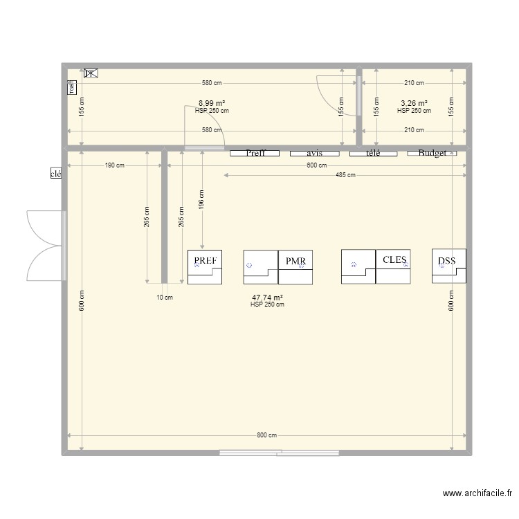 Avignon TGV Avis V2. Plan de 3 pièces et 60 m2