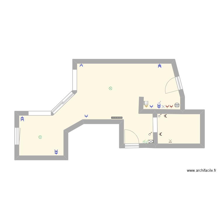 planelec cuisine coxyde. Plan de 0 pièce et 0 m2