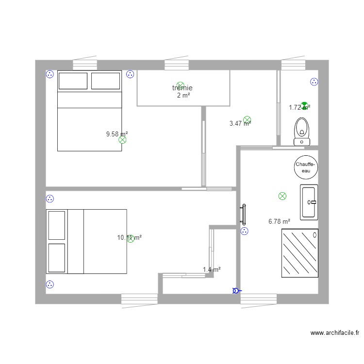 etage 2 v2. Plan de 0 pièce et 0 m2