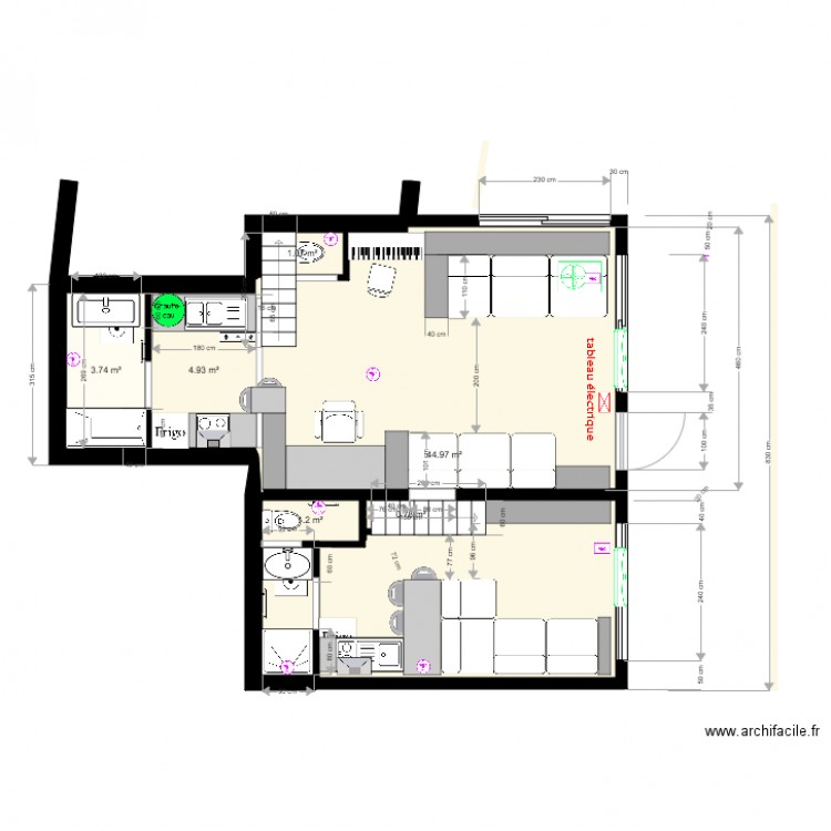 ok RdC sans isolation des murs. Plan de 0 pièce et 0 m2