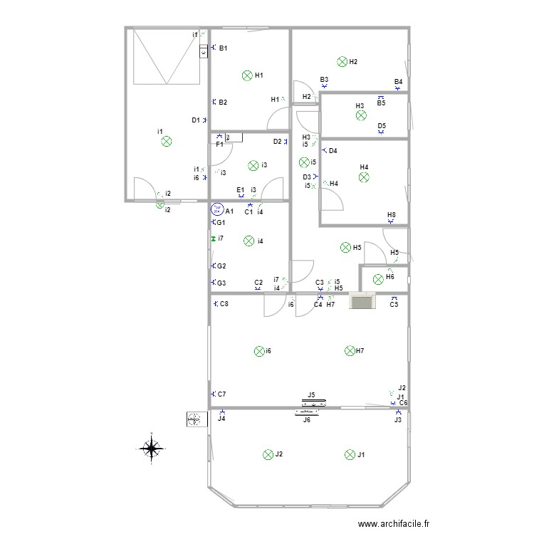 Vilain 14.7. Plan de 11 pièces et 136 m2