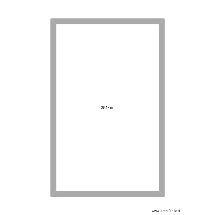 micka. Plan de 1 pièce et 38 m2