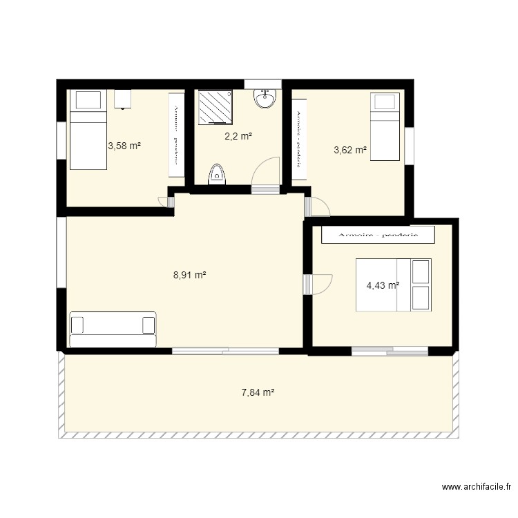 maison2 tabarka. Plan de 6 pièces et 31 m2