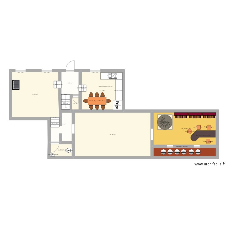 pascal rdc. Plan de 0 pièce et 0 m2