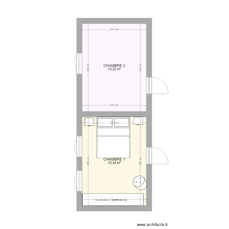 Appartement Rivet. Plan de 0 pièce et 0 m2