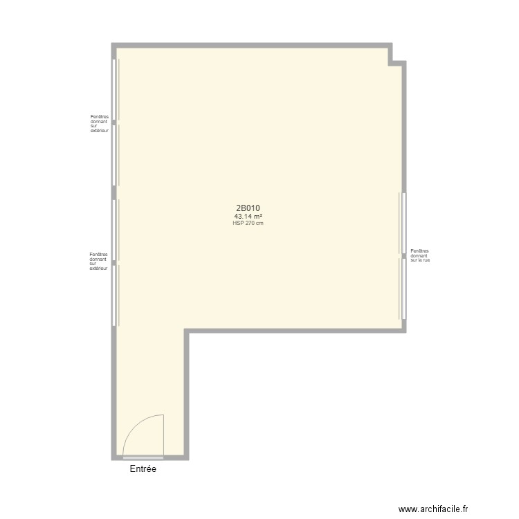 Bureau 2B010 FS. Plan de 0 pièce et 0 m2