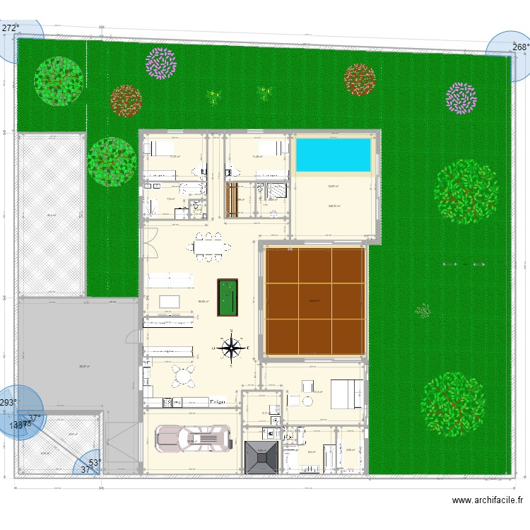 Plan Saint Andeol. Plan de 20 pièces et 750 m2