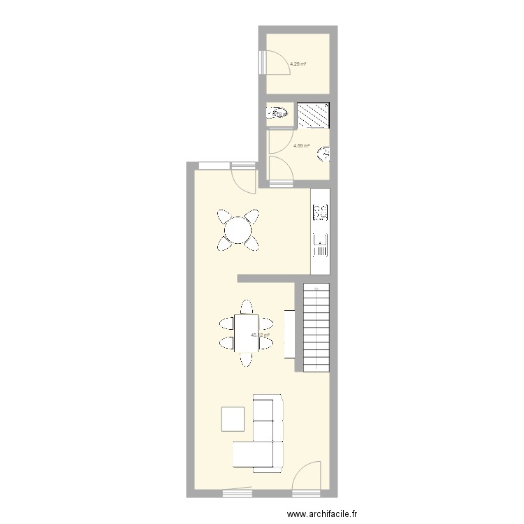 jean jaures Ecaussinnes rez. Plan de 0 pièce et 0 m2