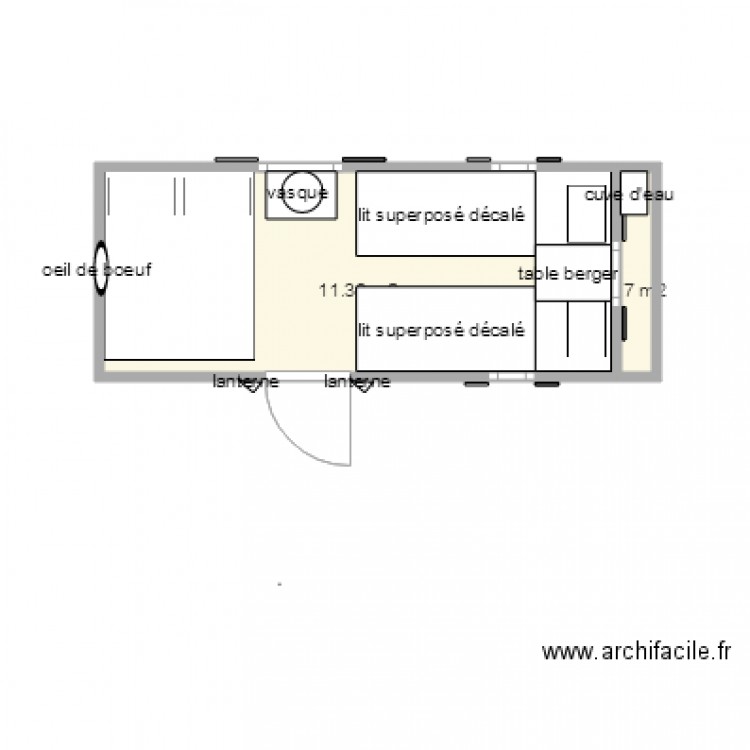 roulotte 6 pers evelyne et pierre. Plan de 0 pièce et 0 m2