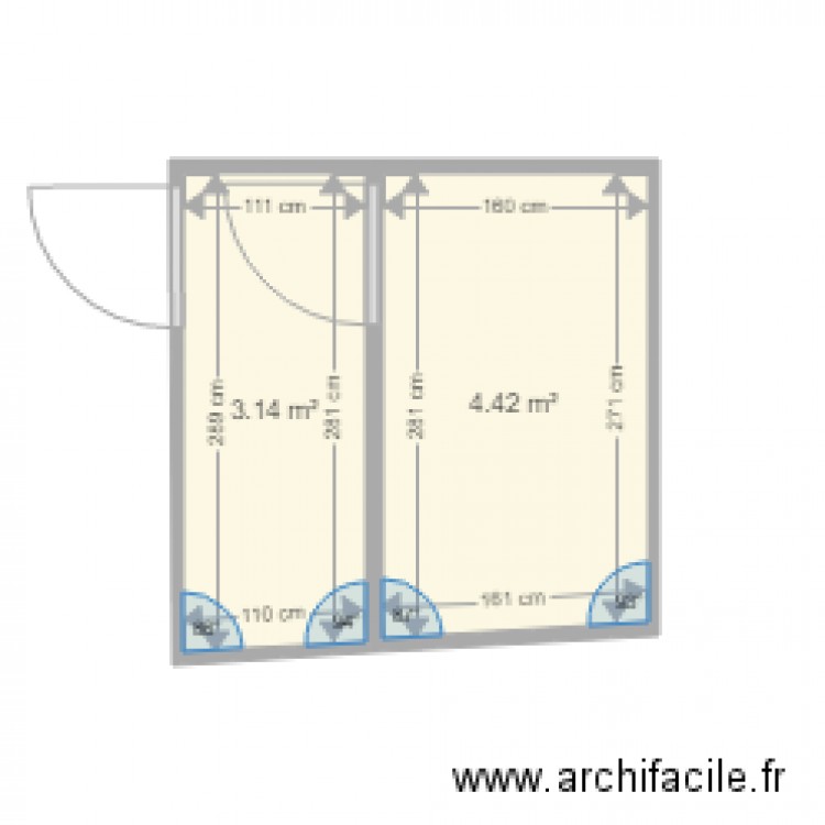 wc actuel foyer 5. Plan de 0 pièce et 0 m2