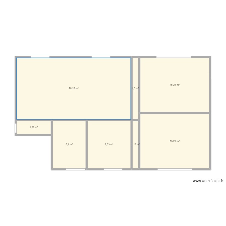 Etat actuel. Plan de 0 pièce et 0 m2
