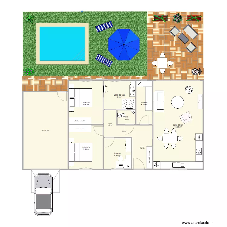 la petite maison dans la prairie. Plan de 
