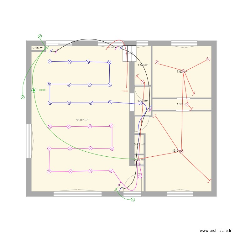 eclairage cyriac RDC ne pas toucher. Plan de 0 pièce et 0 m2