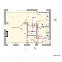 plan maison  RDC 2 luminaires 