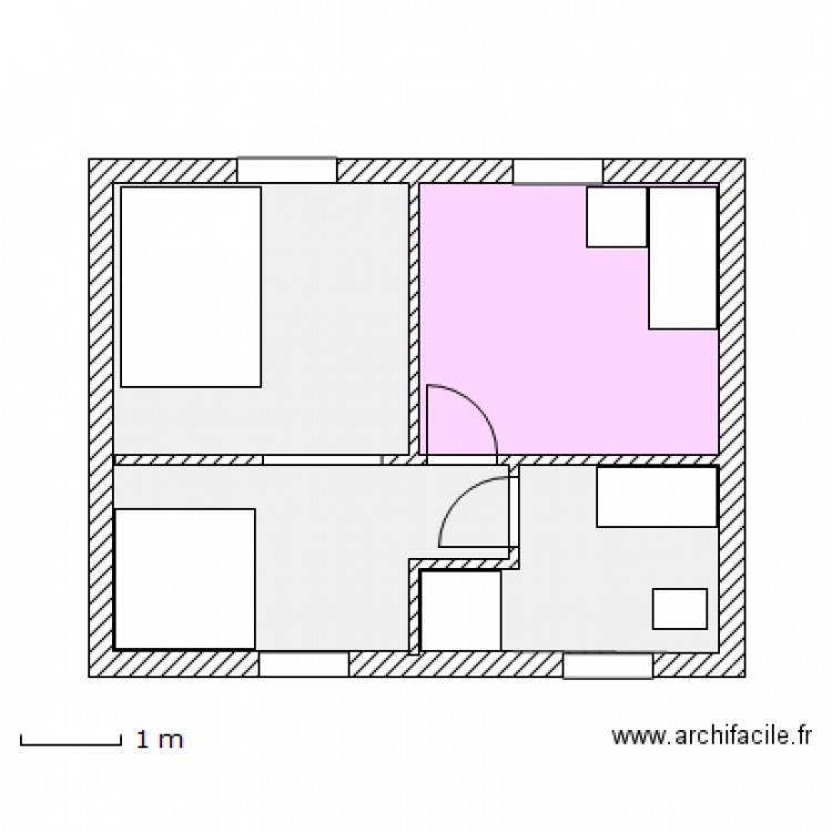 piéce étage-Couteau_Peccini_réaménagé_01. Plan de 0 pièce et 0 m2