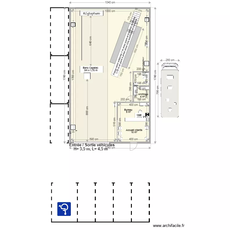 CCT VL Fr&eacute;jus invers&eacute;. Plan de 