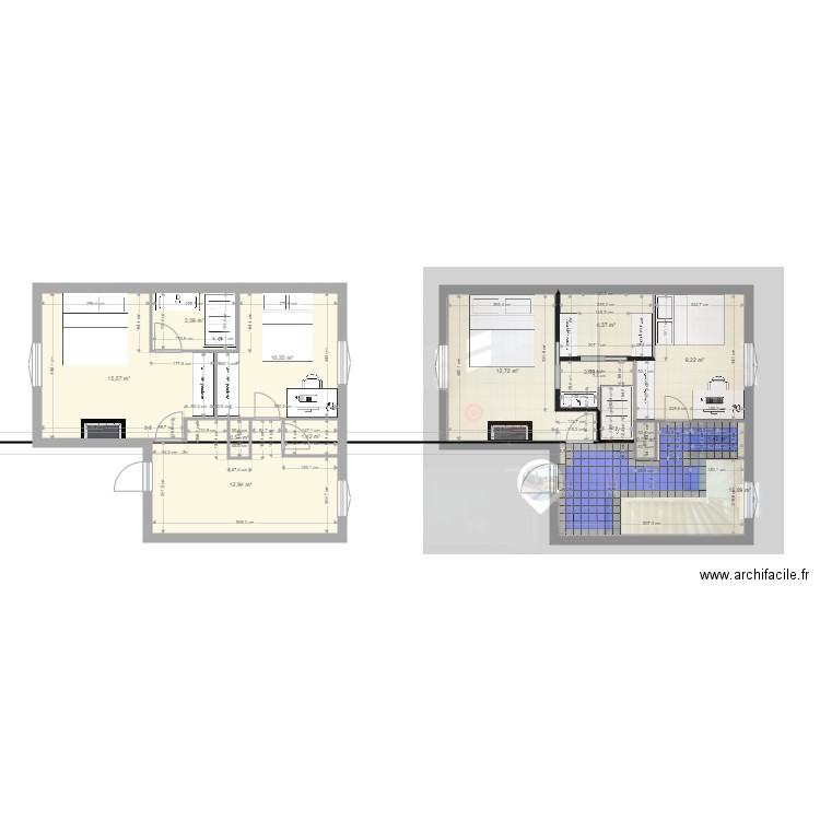 Alternative 1. Plan de 0 pièce et 0 m2