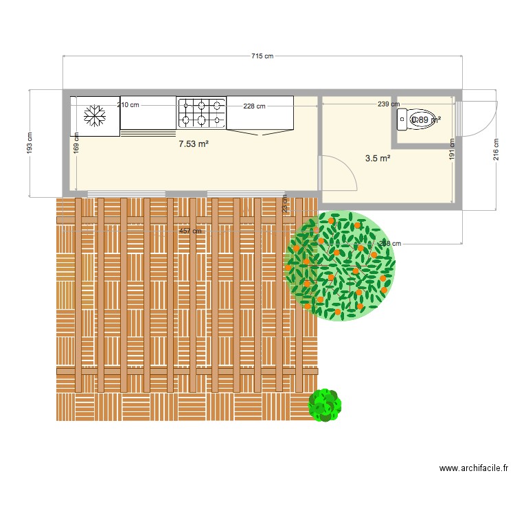 pool house. Plan de 0 pièce et 0 m2