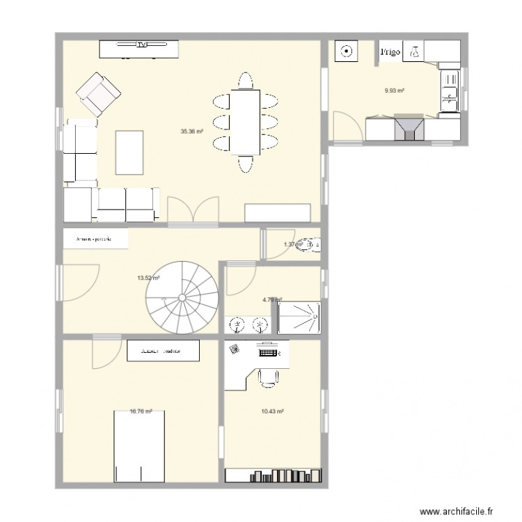 Maison 1 étage type Rivignano. Plan de 0 pièce et 0 m2