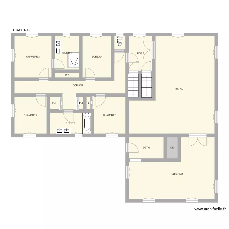LEYLAVERGNE ETAGE . Plan de 