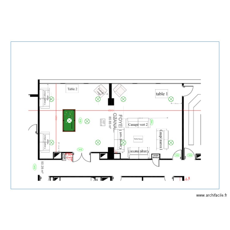 Foyer implantation. Plan de 0 pièce et 0 m2