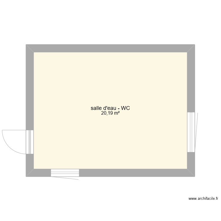 Salle d'eau W.C RDC. Plan de 0 pièce et 0 m2
