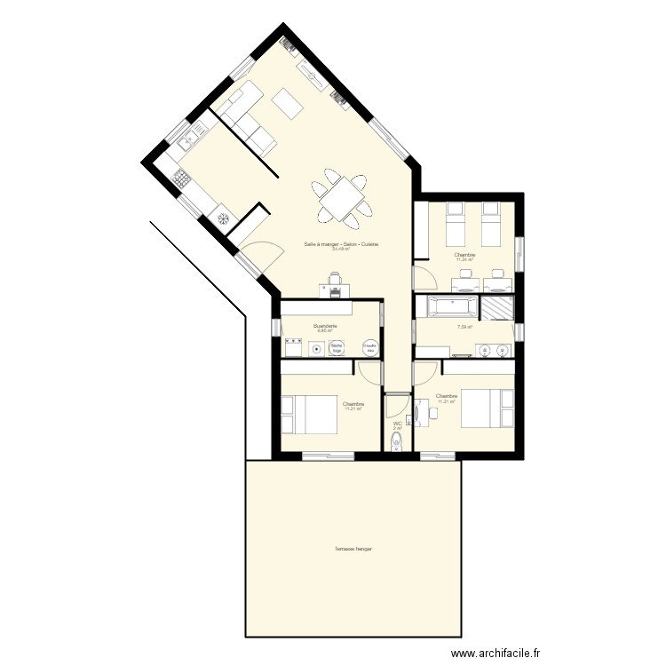 Maison RC terrain 2. Plan de 0 pièce et 0 m2