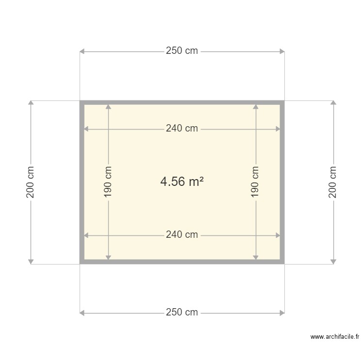 Piscine bois 250x2 v2. Plan de 1 pièce et 5 m2