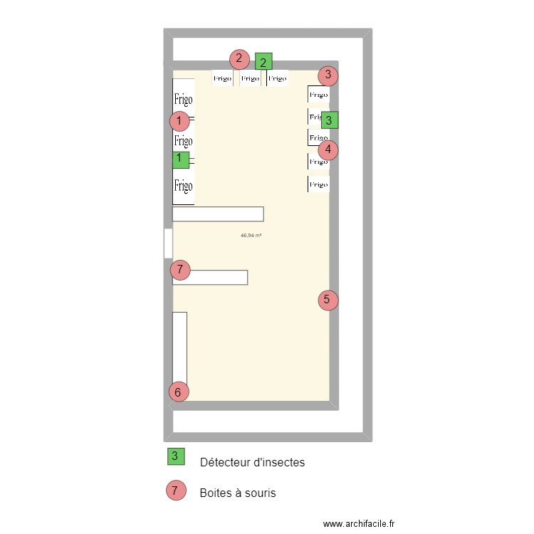 USQUARE FRIGOS. Plan de 0 pièce et 0 m2