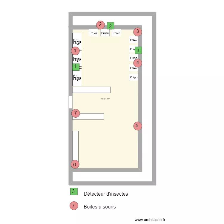 USQUARE FRIGOS. Plan de 