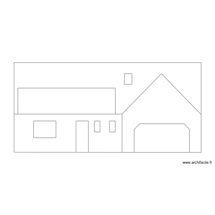 plan sud facade avant. Plan de 