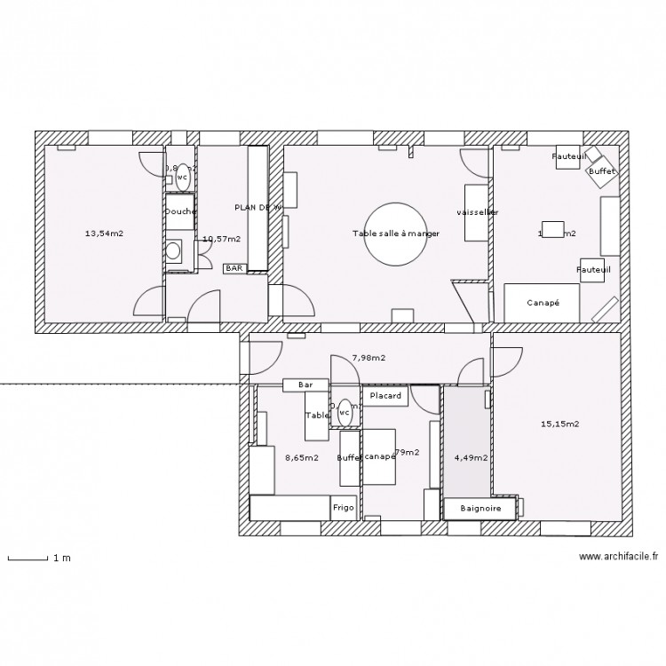 STUDIO APRES TRAVAUX 2014. Plan de 0 pièce et 0 m2