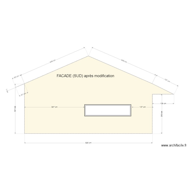 facade sud final. Plan de 0 pièce et 0 m2