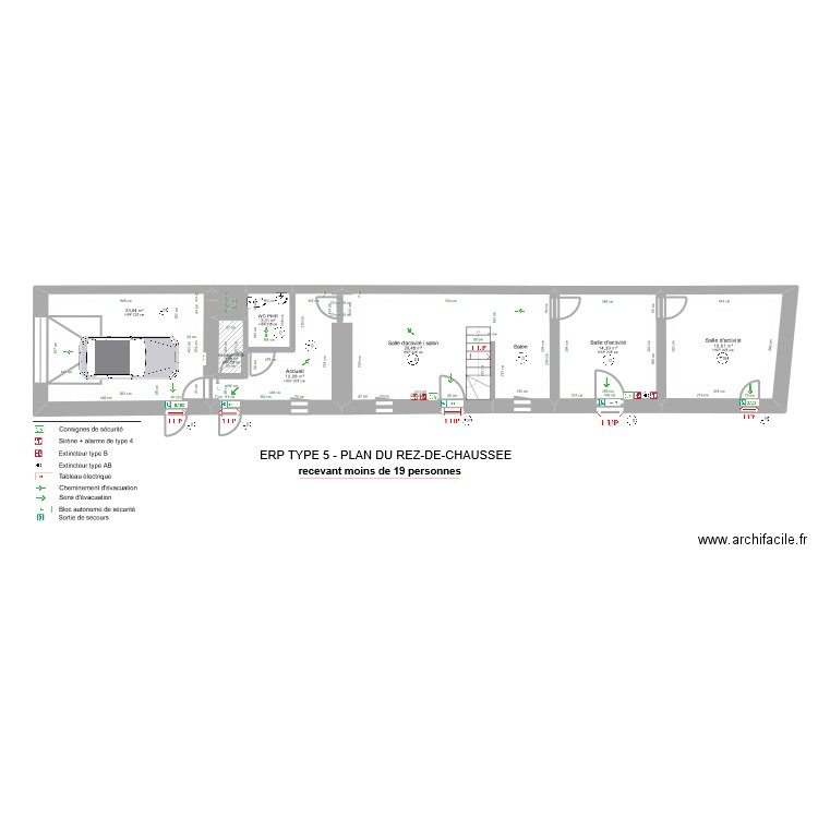 Manoir-LDH-RDC-incendie-fin-V2. Plan de 8 pièces et 100 m2