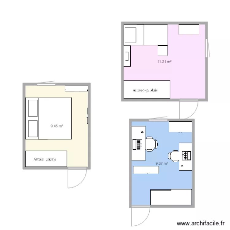 CHAMBRE ETAGE. Plan de 