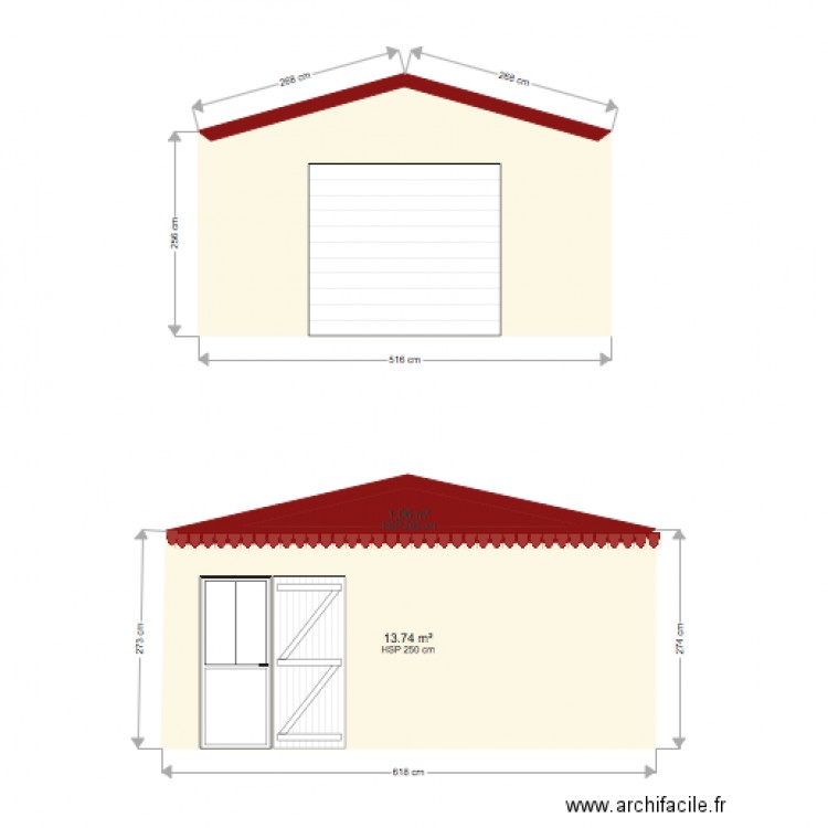 garage. Plan de 0 pièce et 0 m2