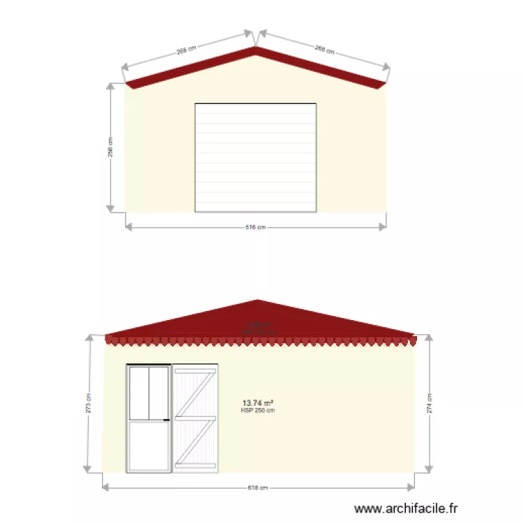 garage. Plan de garage. Plan de