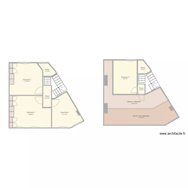 2ere etage Fontaine. Plan de 2ere etage Fontaine. Plan de