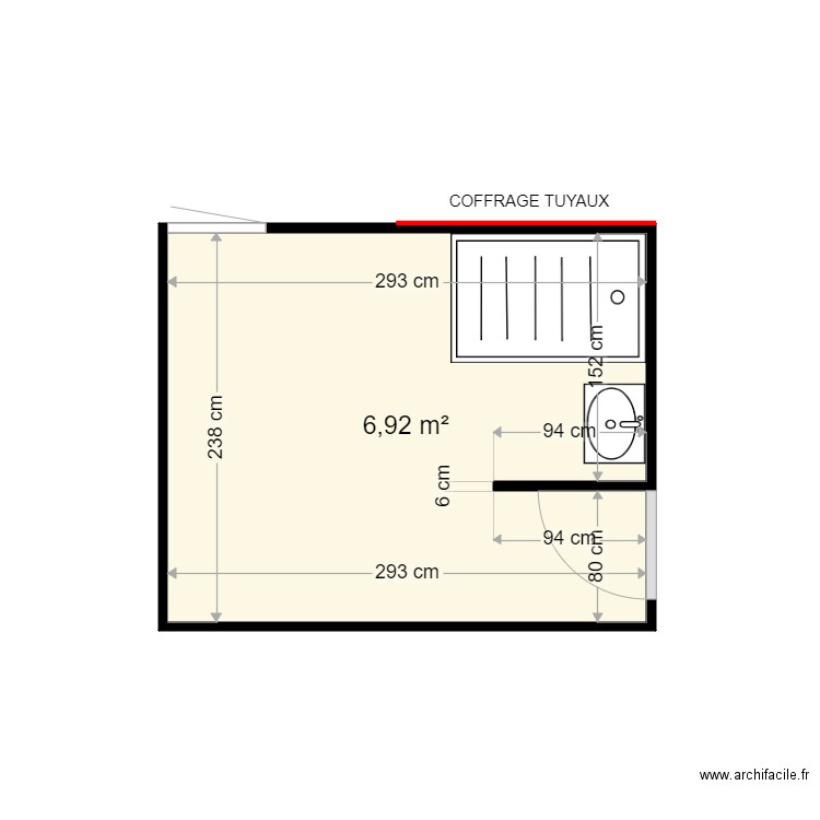 LEDOUX ROBERT . Plan de 1 pièce et 7 m2