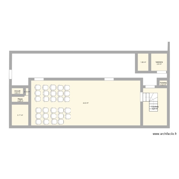 Plan de la salle RDD. Plan de 0 pièce et 0 m2