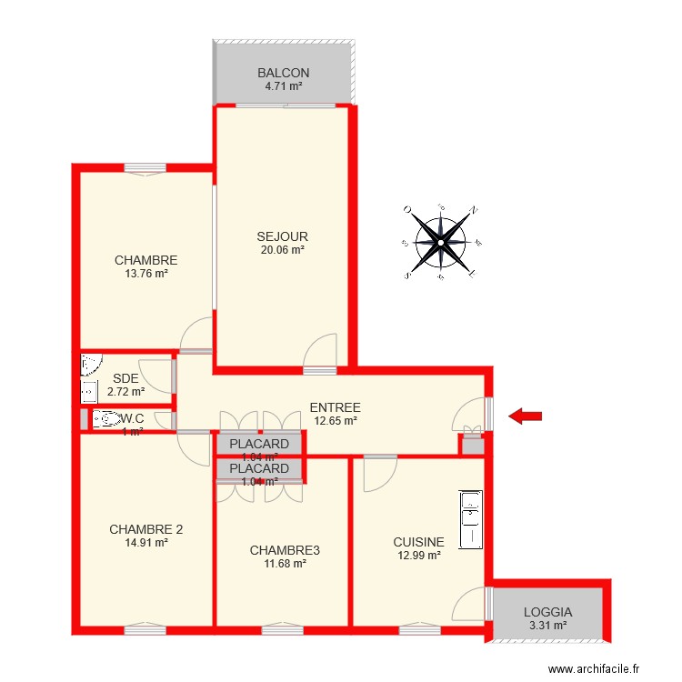 BI 5659 APPART R. Plan de 0 pièce et 0 m2