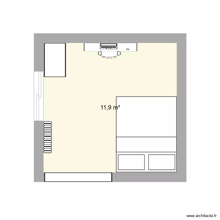 Chambre Elo&iuml;se . Plan de 
