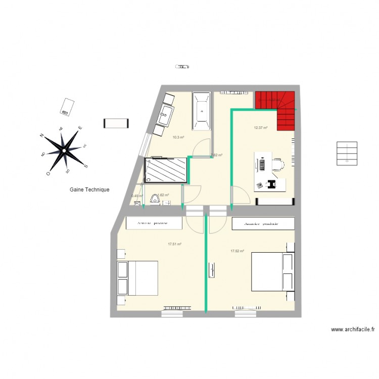 Etage 1 10 03 2018 2. Plan de 0 pièce et 0 m2