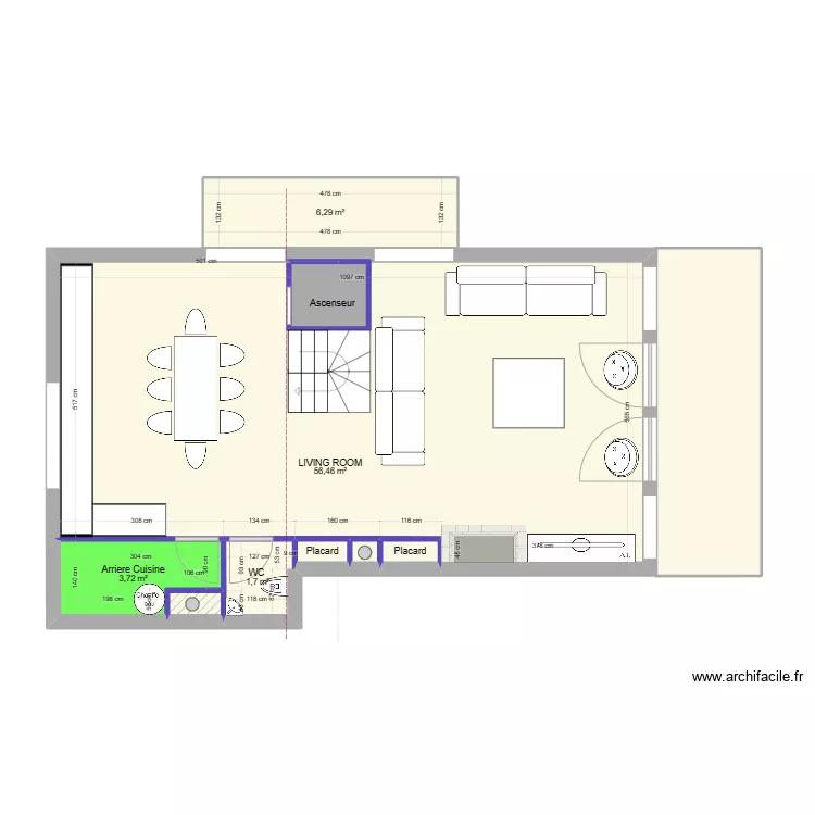 Les Menuires Sur elevation. Plan de Les Menuires Sur elevation. Plan de